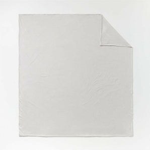 Cozysoft Organic Cotton Jersey Heathered Ivory King Duvet Cover.