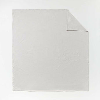 Cozysoft Organic Cotton Jersey Heathered Ivory King Duvet Cover.