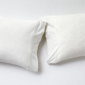 Juego de 2 fundas de almohada de jersey de algodón orgánico jaspeado Cozysoft