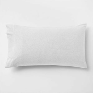 Cozysoft Organic Cotton Jersey Heathered Ivory King Pillow Sham.