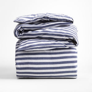 Kids Stripe Organic Cotton Jersey Duvet Cover
