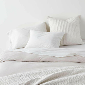 Cozysoft Organic Jersey Oatmeal Brown King Duvet Cover.
