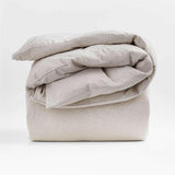 Cozysoft Organic Jersey Oatmeal Brown King Duvet Cover.
