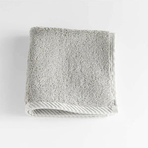 Quick-Dry Ash Organic Cotton Washcloth.