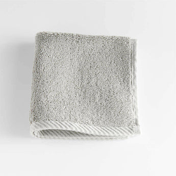 Quick-Dry Ash Organic Cotton Washcloth.