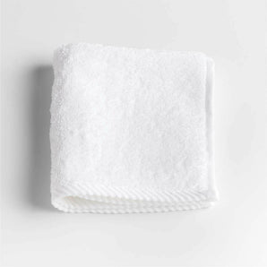 Quick-Dry White Organic Cotton Washcloth