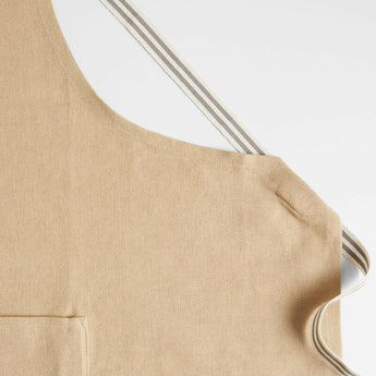 Oslo Cross-Back Natural Beige Apron with Pocket.