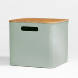 Lrg Outline Bin Lid Sage.