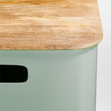 Lrg Outline Bin Lid Sage.