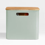 Lrg Outline Bin Lid Sage.