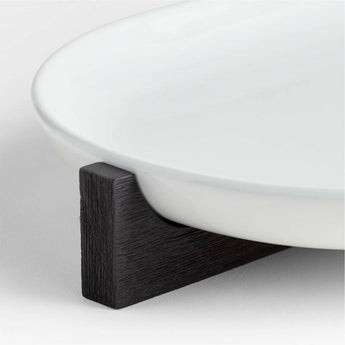 Oven-to-Table Oval Platter with Black Wood Trivet.