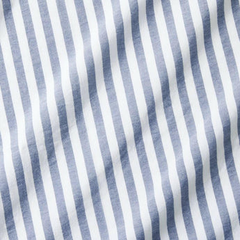 Oxford Shirting Light Indigo Blue Organic Cotton Reversible King Bed Pillow Sham.