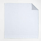 Oxford Shirting Light Indigo Blue Organic Cotton Reversible King Duvet Cover.