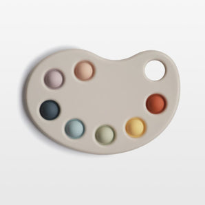 Paleta de pintura de silicona Mushie para niños