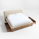 Palermo Upholstered Wood King Storage Be.