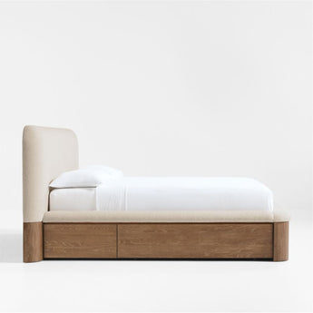 Palermo Upholstered Wood King Storage Be.