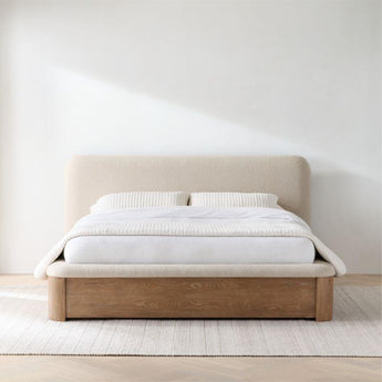 Palermo Upholstered Wood Queen Storage B.