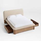 Palermo Upholstered Wood Queen Storage B.