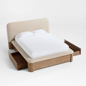 Palermo Upholstered Wood Queen Storage B.