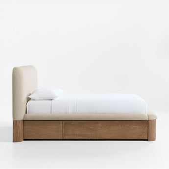 Palermo Upholstered Wood Queen Storage B.