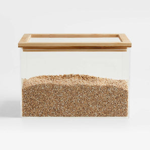 Large Pantry & Drawer Storage Container with Bamboo Lid.