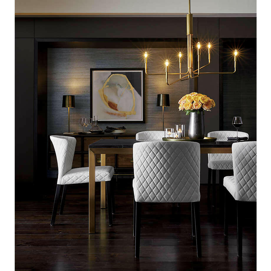 Clive 6Arm Brass Chandelier Light Crate & Barrel