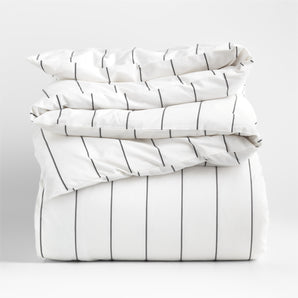 Impasto Weft Stripe Grey Queen Sheet Set