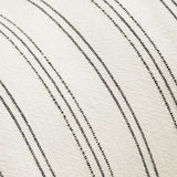 Portofino Cotton Striped Bolster 16"x8" Arctic Ivory Throw Pillow.