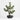 Potted Faux Pine Bonsai in Black Pot.