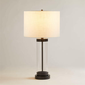 Promenade Small Black Metal Table Lamp with USB Port