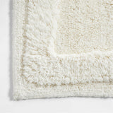 Raffee White Fluffy Cotton Bath Mat.