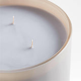Monochrome No. 5 Rain 3-Wick Scented Candle - Cypress, Geranium and Musk.