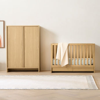 Raya Natural Oak Wood Convertible Baby C.