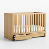 Raya Natural Oak Wood Convertible Baby C.
