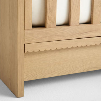 Raya Natural Oak Wood Convertible Baby C.