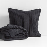 Storm Grey Wool Blend 70''x55" Fisherman.