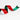 Red/Dark Green Satin Ribbon