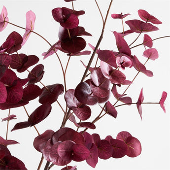 Faux Large Dark Red Eucalyptus Branch 72".