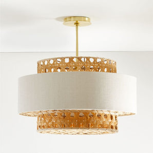 Kids Reese Cane Semi-Flush Mount Ceiling Light