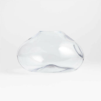 Regen Clear Blown Glass Vase 8".
