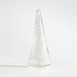 Ribbed Clear Glass Tree