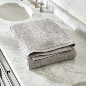 Ribbed Grey Bath Sheet.