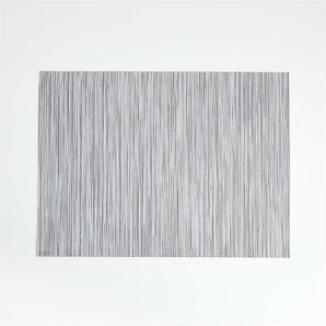 Mantel individual de vinilo plateado de fácil limpieza con cresta rectangular de Chilewich® 