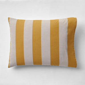 Funda de almohada reversible de algodón orgánico con rayas Kids Riviera Savannah