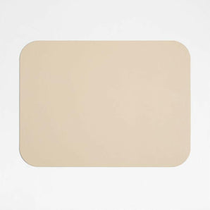 Rizzo Easy Care Recycled Leather Reversible Brown Rectangular Placemat.