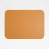 Rizzo Easy Care Recycled Leather Reversible Brown Rectangular Placemat.