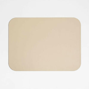 Rizzo Easy Care Recycled Leather Reversible Desert Green and Light Brown Rectangular Placemat.
