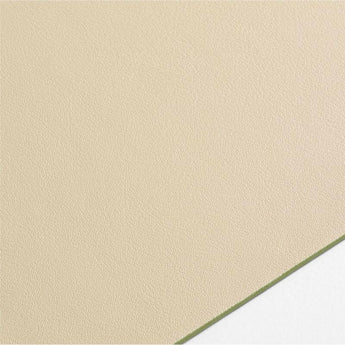 Rizzo Easy Care Recycled Leather Reversible Desert Green and Light Brown Rectangular Placemat.