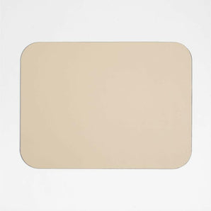 Rizzo Easy Care Recycled Leather Reversible Navy and Natural Rectangular Placemat.