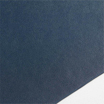 Rizzo Easy Care Recycled Leather Reversible Navy and Natural Rectangular Placemat.